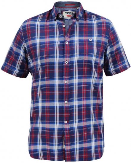 D555 Portland Check Button Down Collar S/S Shirt - Cămăși - Cămăși Bărbați Mărimi Mari