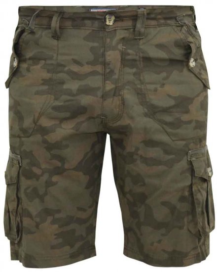 D555 Woobridge Camo Cotton Cargo Shorts - Pantaloni scurți - Pantaloni Scurți Mărimi mari Bărbați 