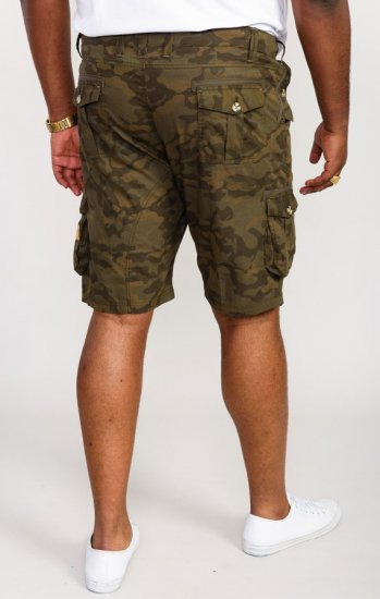 D555 Woobridge Camo Cotton Cargo Shorts - Pantaloni scurți - Pantaloni Scurți Mărimi mari Bărbați 
