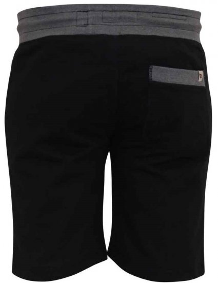 D555 Sutton Elasticated Waist Shorts With Embroidery Black - Pantaloni trening - Pantaloni Trening Bărbați Mărimi Mari