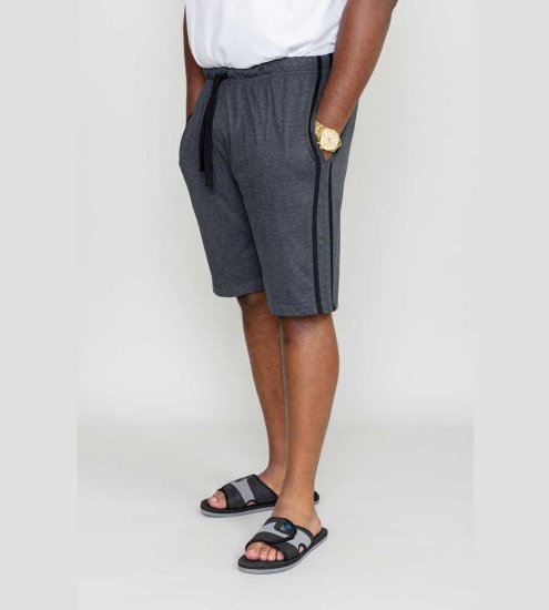D555 Ryan Jersey Shorts 2-pack Black/Charcoal - Pantaloni trening - Pantaloni Trening Bărbați Mărimi Mari