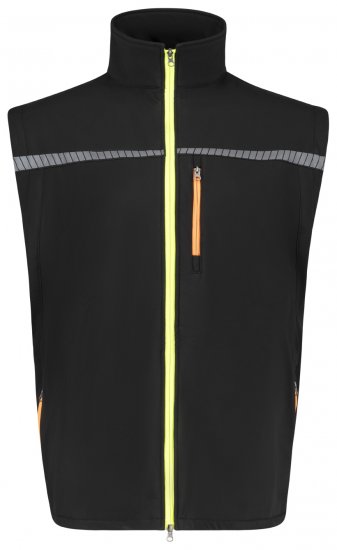 Adamo 109134 Vestă Softshell Neagră - Haine de lucru - Haine de lucru Bărbați Mărimi Mari