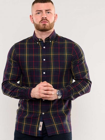 D555 Gladstone Check Button Down Collar Shirt - Cămăși - Cămăși Bărbați Mărimi Mari