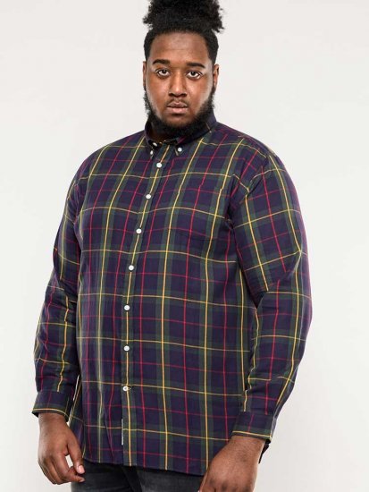 D555 Gladstone Check Button Down Collar Shirt - Cămăși - Cămăși Bărbați Mărimi Mari