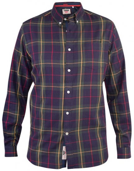 D555 Gladstone Check Button Down Collar Shirt - Cămăși - Cămăși Bărbați Mărimi Mari