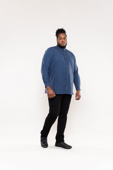 D555 Melbourne Gingham Check Long Sleeve Button Down Shirt - Cămăși - Cămăși Bărbați Mărimi Mari