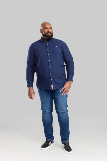 D555 Sennon LS Linen Mix Shirt - Cămăși - Cămăși Bărbați Mărimi Mari