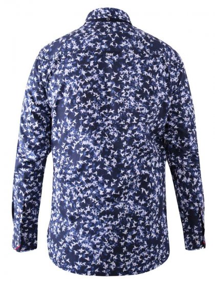 D555 Harrow AOP Shirt Blue - Cămăși - Cămăși Bărbați Mărimi Mari