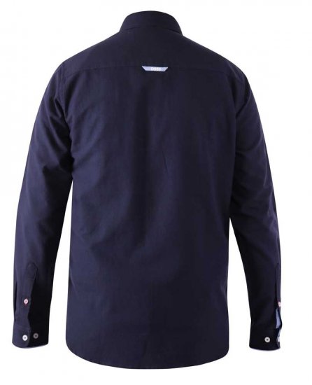 D555 Colchester LS shirt Navy - Cămăși - Cămăși Bărbați Mărimi Mari
