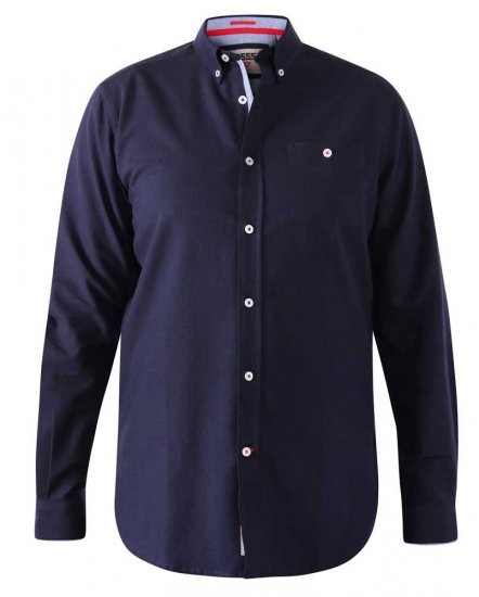 D555 Colchester LS shirt Navy - Cămăși - Cămăși Bărbați Mărimi Mari
