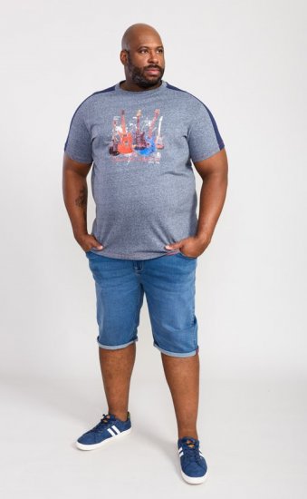 D555 Sharnbrook Electric Legends Guitar Print T-Shirt - Tricouri - Tricouri Bărbați Mărimi Mari