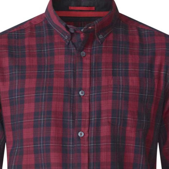 D555 Theo Long Sleeve Check Shirt - Cămăși - Cămăși Bărbați Mărimi Mari