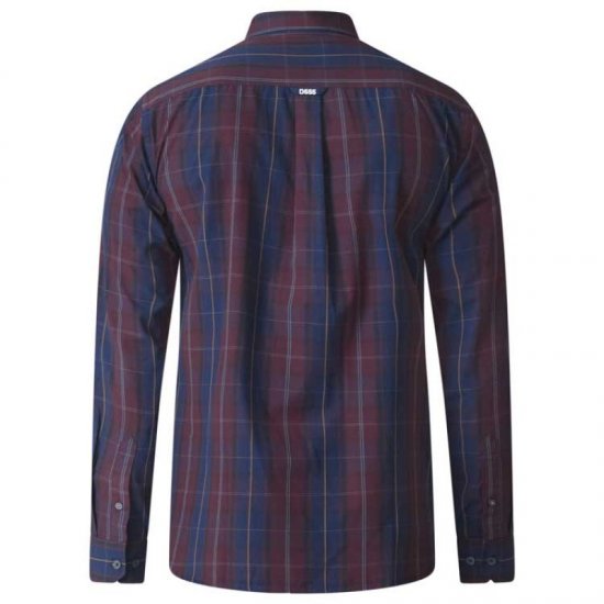D555 Grady Long Sleeve Check Shirt - Cămăși - Cămăși Bărbați Mărimi Mari