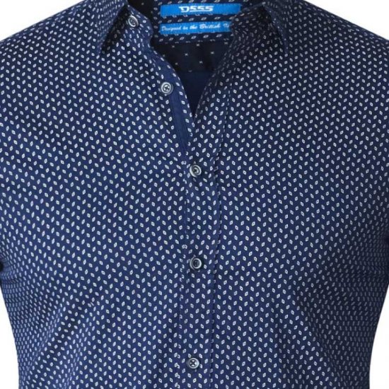 D555 Lavar Long Sleeve Diamond Printed Shirt - Cămăși - Cămăși Bărbați Mărimi Mari