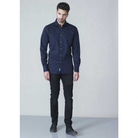 D555 Rashard Long Sleeve Printed Shirt - Cămăși - Cămăși Bărbați Mărimi Mari
