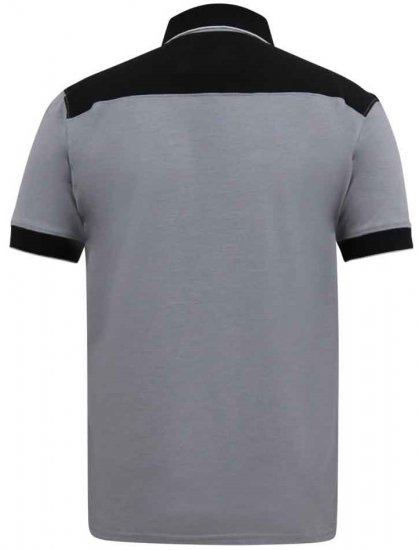 D555 Prinstead Pique Polo Shirt Grey - Tricouri polo - Tricouri Polo Bărbați Mărimi Mari