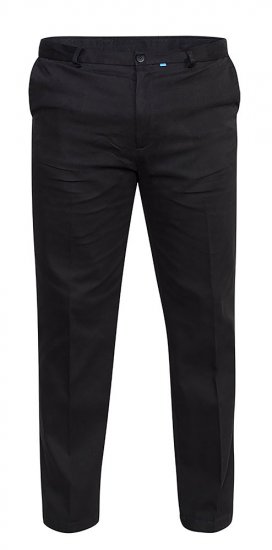 D555 Bruno Stretch Chino pants with Extenda Waist Black - Blugi & pantaloni - Blugi & Pantaloni Bărbați Mărimi Mari