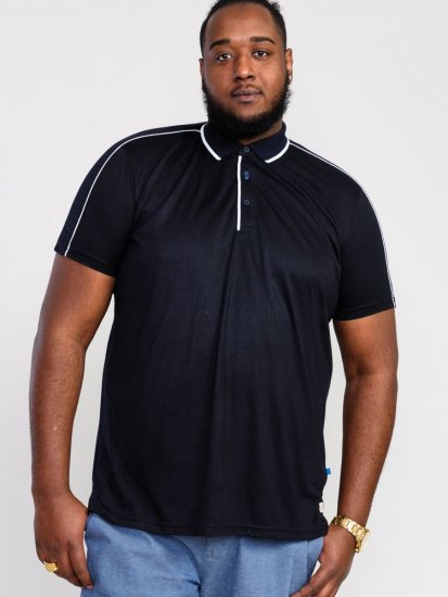D555 Sussex Jersey Polo Shirt Dark Navy - Tricouri polo - Tricouri Polo Bărbați Mărimi Mari