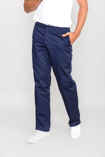 D555 Basilio Pants with elasticated waist Navy - Blugi & pantaloni - Blugi & Pantaloni Bărbați Mărimi Mari