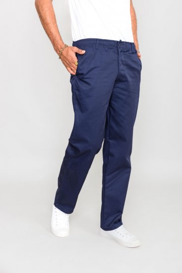 D555 Basilio Pants with elasticated waist Navy - Blugi & pantaloni - Blugi & Pantaloni Bărbați Mărimi Mari