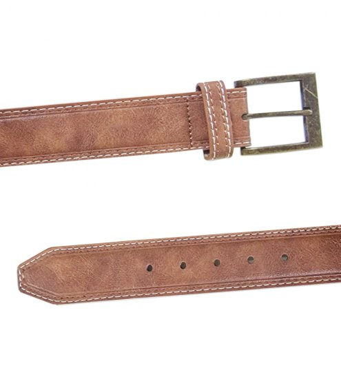 D555 Dylan Tan Bonded Leather Belt - Curele - Curele Bărbați Mărimi Mari