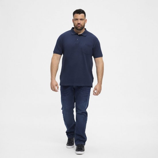 North Latitude Polo Navy Blue - Tricouri polo - Tricouri Polo Bărbați Mărimi Mari