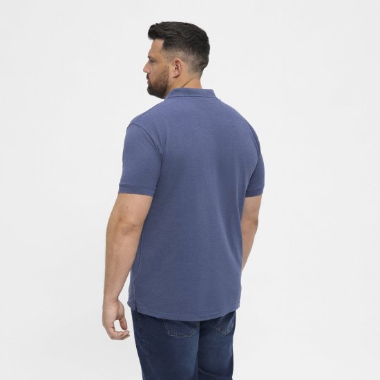 North Latitude Polo Blue Melange - Tricouri polo - Tricouri Polo Bărbați Mărimi Mari