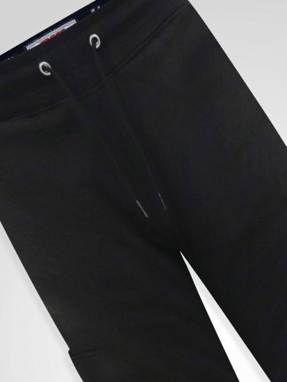 D555 Dexter 1 Cargo Jogger With Bear Embroidery Negru - Pantaloni trening - Pantaloni Trening Bărbați Mărimi Mari