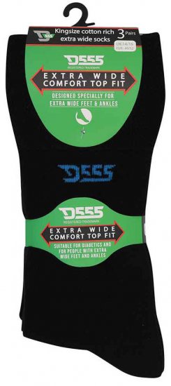 D555 Harold Extra Wide Comfort Fit Socks 3-pack - Lenjerie intimă & costum baie - Lenjerie Intimă Bărbați Mărimi Mari