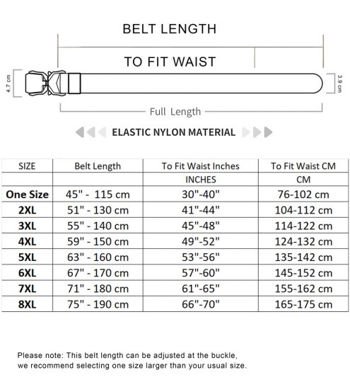 D555 Dale Tactical Stretch Webbing Belt with Heavy Duty Quick Release Buckle Black - Curele - Curele Bărbați Mărimi Mari