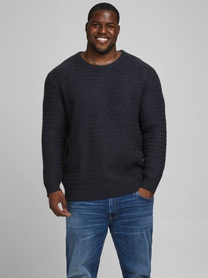 Jack & Jones JCOBRANDON Knit Black - Pulovere & hanorace - Pulovere & Hanorace Bărbați Mărimi Mari