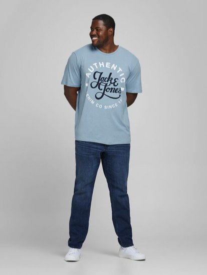 Jack & Jones JJMOON T-shirt Faded Denim - Tricouri - Tricouri Bărbați Mărimi Mari