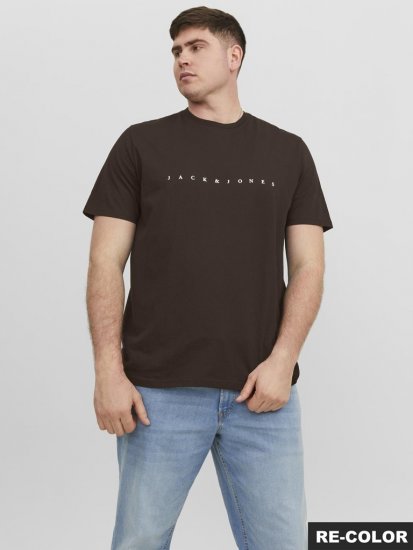 Jack & Jones STAR T-shirt Brown - Tricouri - Tricouri Bărbați Mărimi Mari