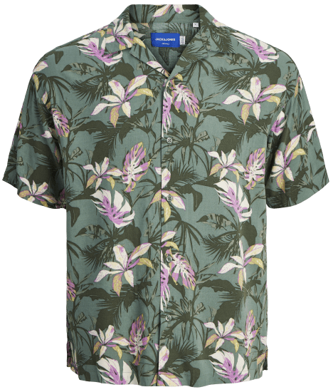 Jack & Jones JORLUKE TAMPA AOP Shirt Laurel Wreath - Cămăși - Cămăși Bărbați Mărimi Mari