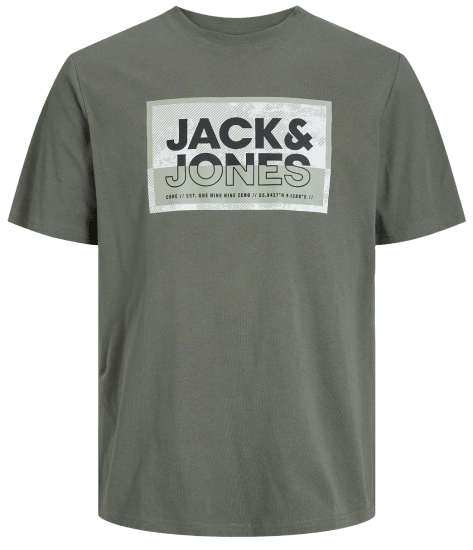 Jack & Jones JCOLOGAN T-Shirt Agave Green - Tricouri - Tricouri Bărbați Mărimi Mari