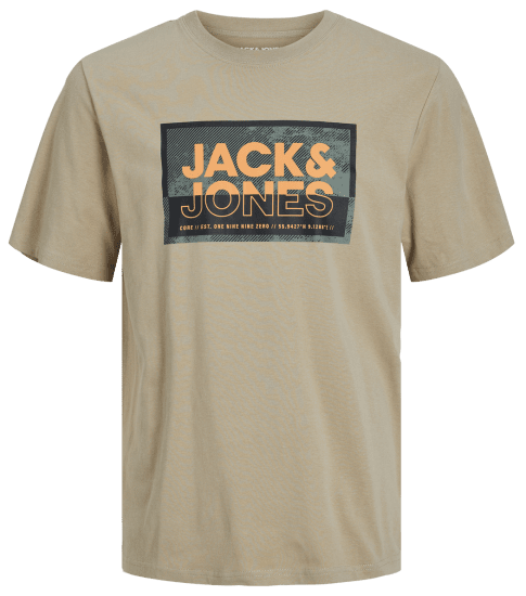 Jack & Jones JCOLOGAN T-Shirt Crockery - Tricouri - Tricouri Bărbați Mărimi Mari