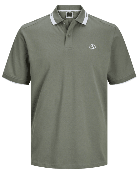 Jack & Jones JCOHASS LOGO Polo Agave Green - Tricouri polo - Tricouri Polo Bărbați Mărimi Mari