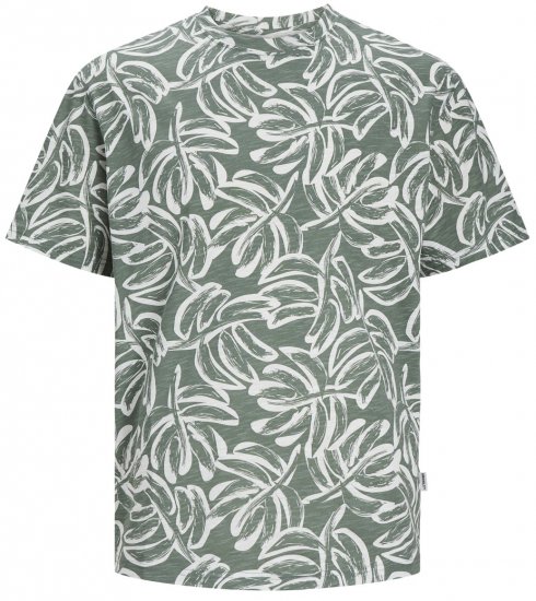 Jack & Jones JORLAFAYETTE AOP T-Shirt Laurel Wreath - Tricouri - Tricouri Bărbați Mărimi Mari