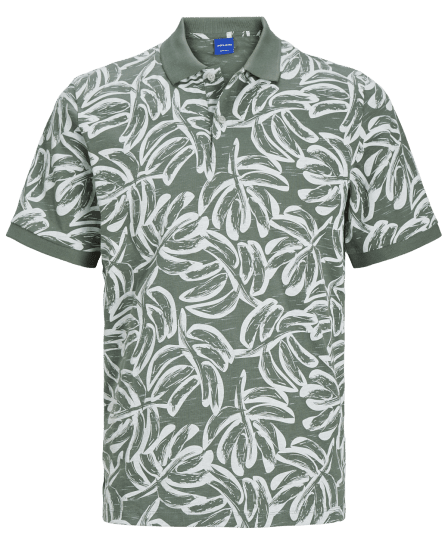 Jack & Jones JORLAFAYETTE AOP Polo Laurel Wreath - Tricouri polo - Tricouri Polo Bărbați Mărimi Mari