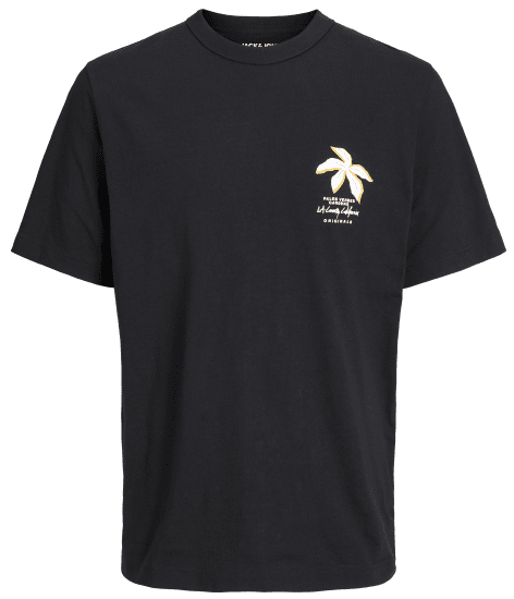 Jack & Jones JOREASTER ACTIVITY T-Shirt Black - Tricouri - Tricouri Bărbați Mărimi Mari