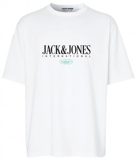 Jack & Jones JORLUCCA T-Shirt Bright White - Tricouri - Tricouri Bărbați Mărimi Mari