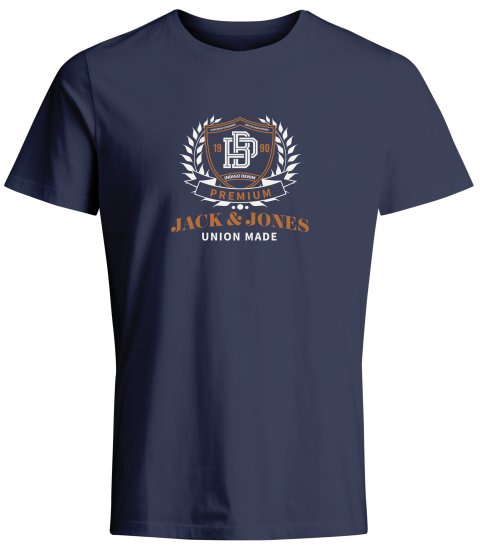 Jack & Jones JPRBLUCAMERON T-Shirt Captains Blue - Tricouri - Tricouri Bărbați Mărimi Mari