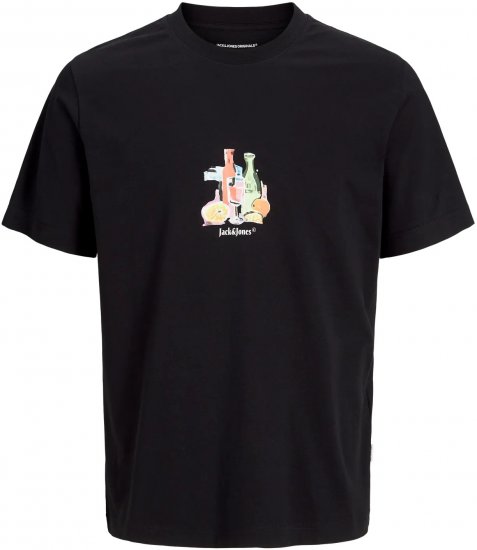 Jack & Jones Varenna Crew Neck T-Shirt Black - Tricouri - Tricouri Bărbați Mărimi Mari
