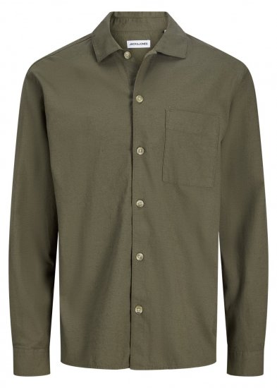 Jack & Jones Tristan Overshirt kaki - Cămăși - Cămăși Bărbați Mărimi Mari