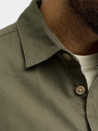 Jack & Jones Tristan Overshirt kaki - Cămăși - Cămăși Bărbați Mărimi Mari