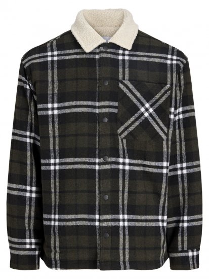 Jack & Jones Zac Teddy Cămașă-jachetă Verde - Geci - Geci Bărbați Mărimi Mari