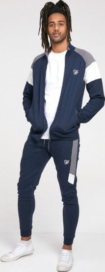 D555 JEFFREY Couture Zip Through Sweatshirt Navy - Pulovere & hanorace - Pulovere & Hanorace Bărbați Mărimi Mari