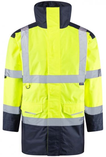 Leo Tawstock Warm Quilted Anorak Hi-Vis Yellow/Navy - Haine de lucru - Haine de lucru Bărbați Mărimi Mari