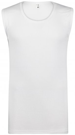 Adamo Royal Fine Ribbed Sleeveless Under-T-shirt White - Lenjerie intimă & costum baie - Lenjerie Intimă Bărbați Mărimi Mari