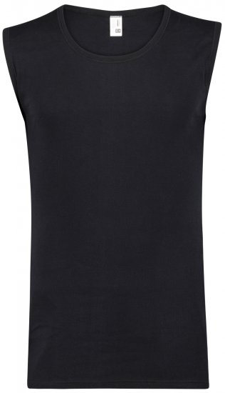 Adamo Royal Fine Ribbed Sleeveless Under-T-shirt Black - Lenjerie intimă & costum baie - Lenjerie Intimă Bărbați Mărimi Mari